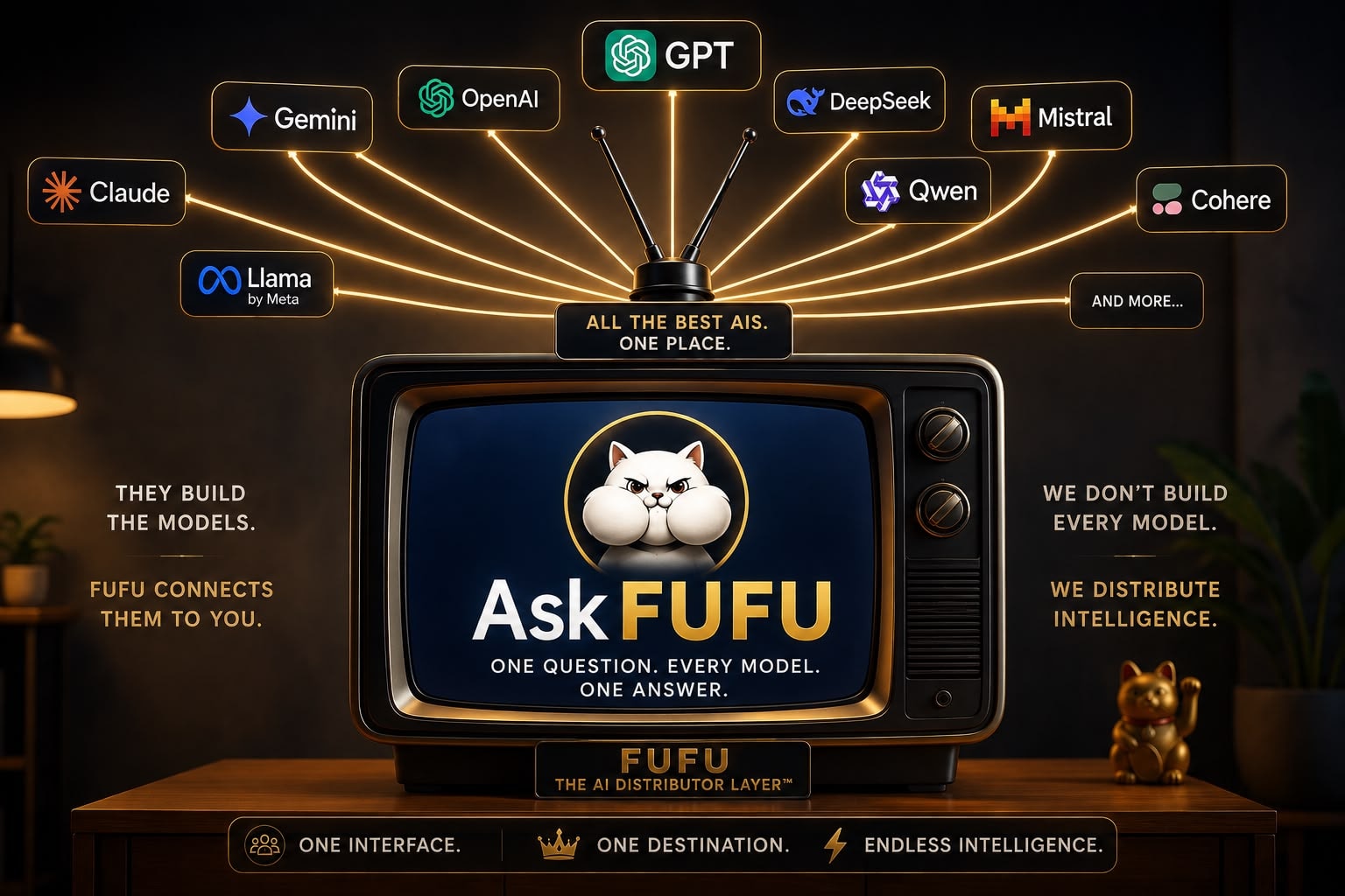 FUFU connecting one question to multiple AI models through a single interface